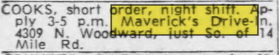 Mavericks Drive-In - Jun 30 1964 Article (newer photo)